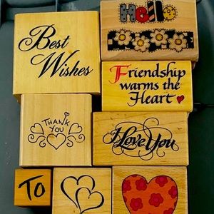 Rubber stamps, friendships, sayings